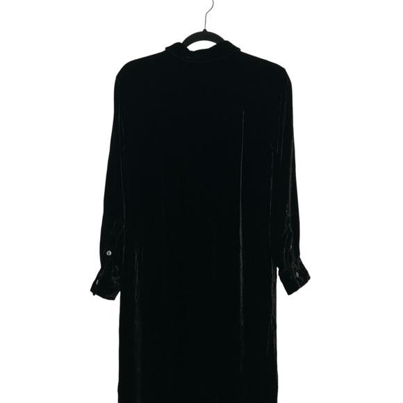 J. Jill Vtg. Black Velvet Long Line Button-Up Duster Coat/Cardigan Sz 6P - Picture 5 of 14